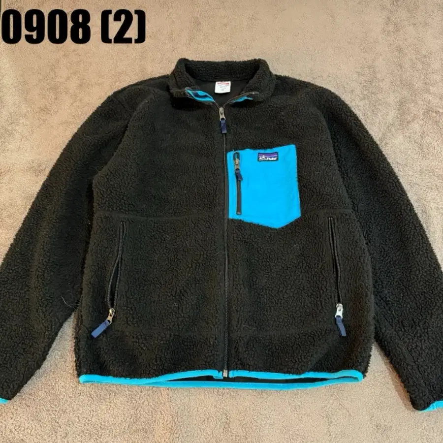 Fluke 레트로 자켓 블랙 블루