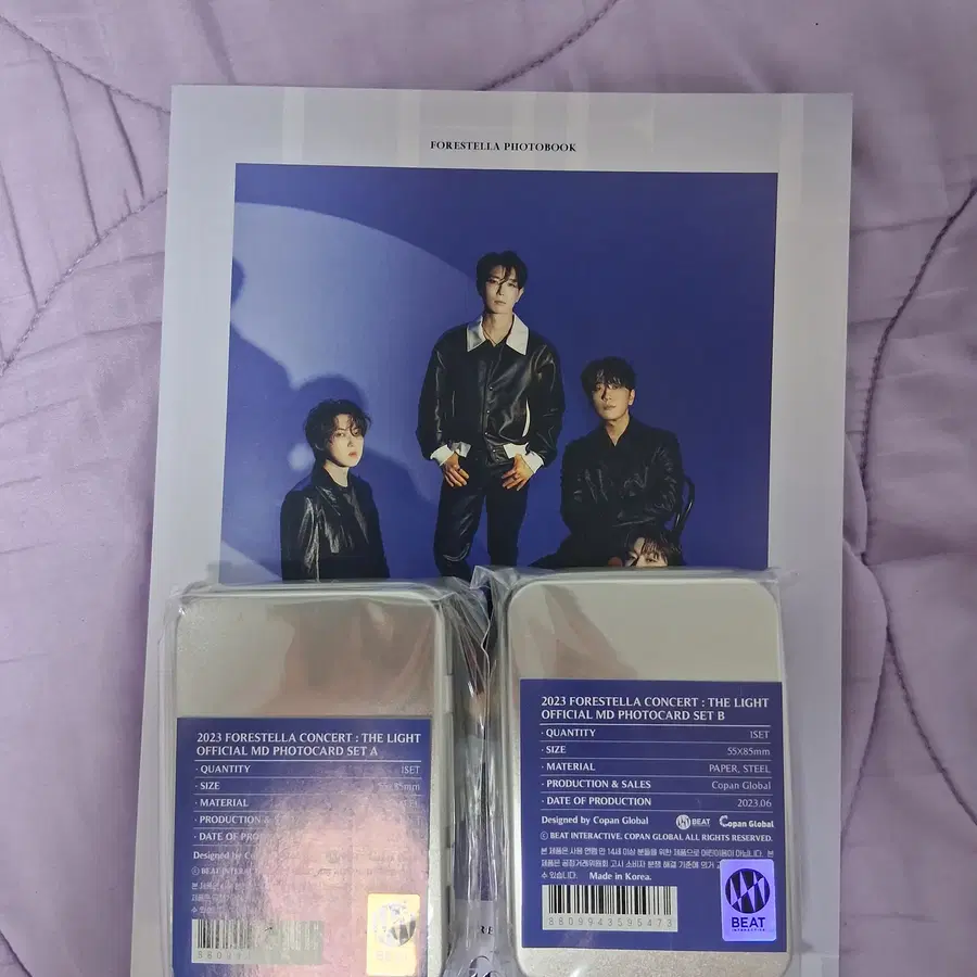 포레스텔라 2023 THE LIGHT 더 라이트 공식 MD 포토북 틴케이스 포카 A B 일괄