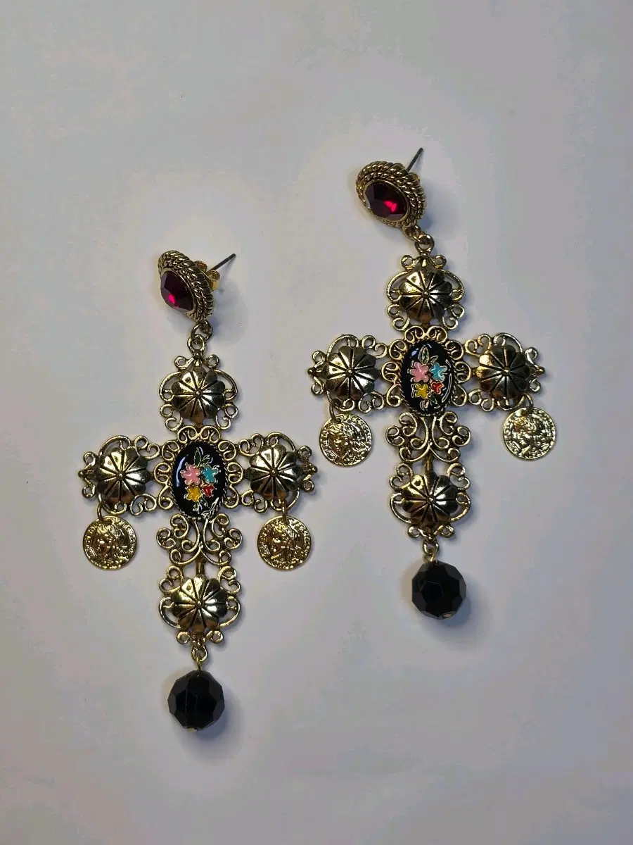 빈티지 십자 앤티크 크로스 귀걸이