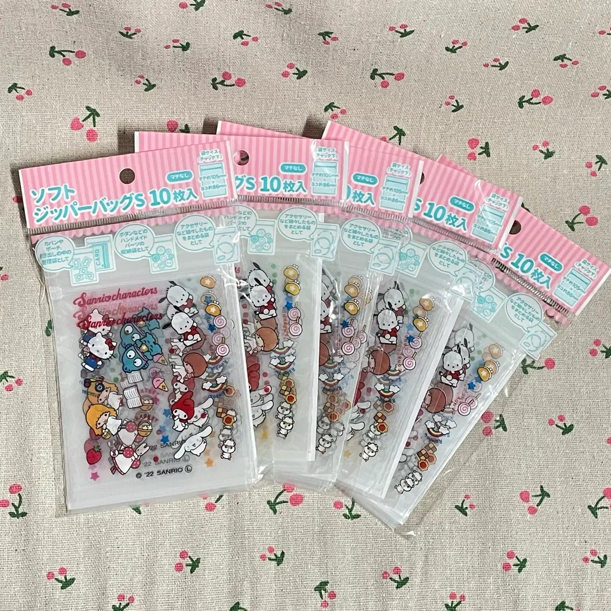 산리오 캐릭터즈 미니 지퍼백 10매내장 (5개일괄)