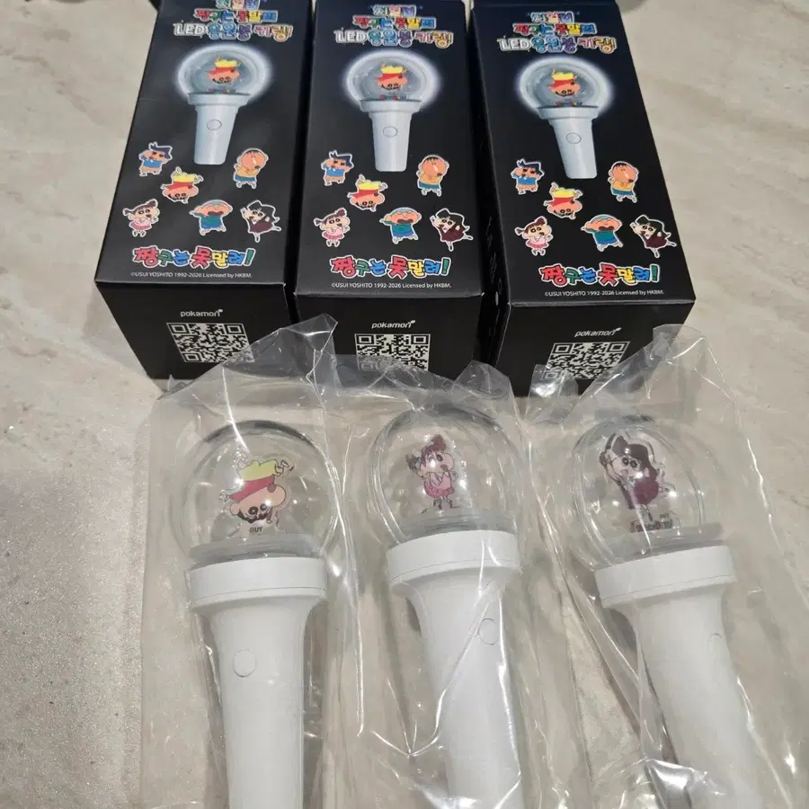 일괄) 짱구는 못말려 LED 치얼업 응원봉 키링 짱구, 유리, 수지