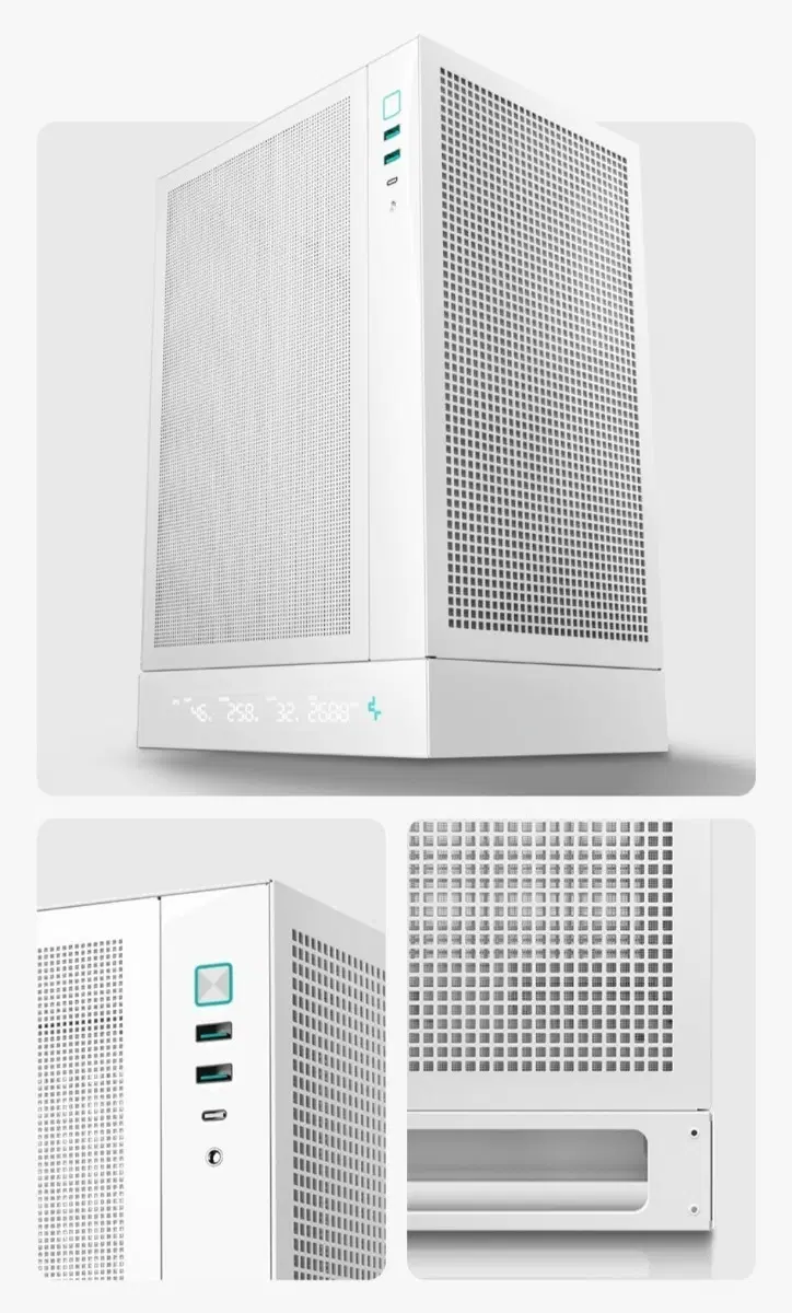 DEEPCOOL CH170 DIGITAL (화이트) PC 케이스 itx 컴퓨터 케이스