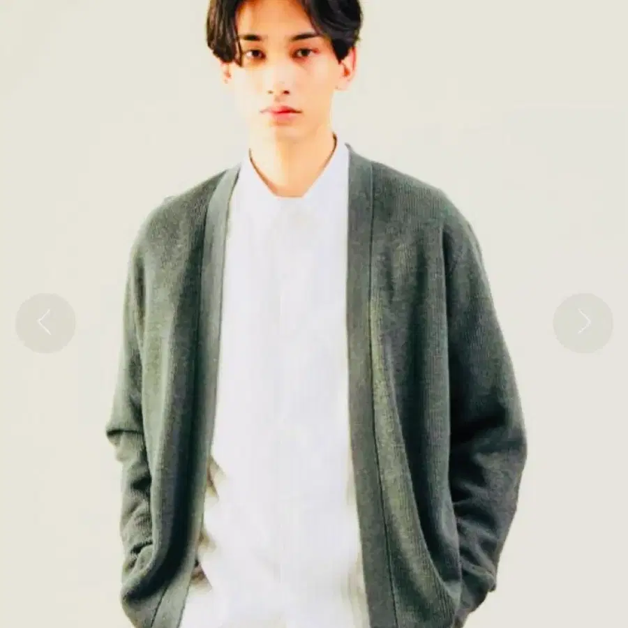 (S)LINIFICIOxGREEN LABEL RELAXING 이지 가디건 그린