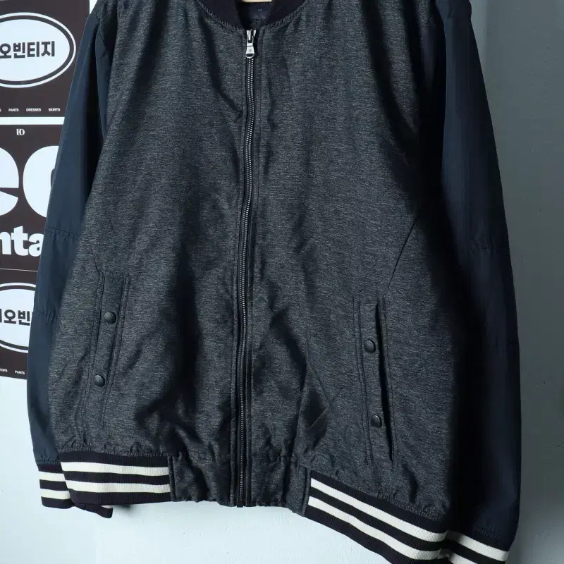 (XL-2XL) 헤리스톤 집업 바람막이 점퍼자켓 봄버 배섹-H39042