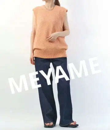 미사용급 MEYAME 메야메 트위드 슬리브리스 풀오버
