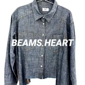 [ BEAMS HEART ] 빔즈 데님 셔츠 긴팔 인디고