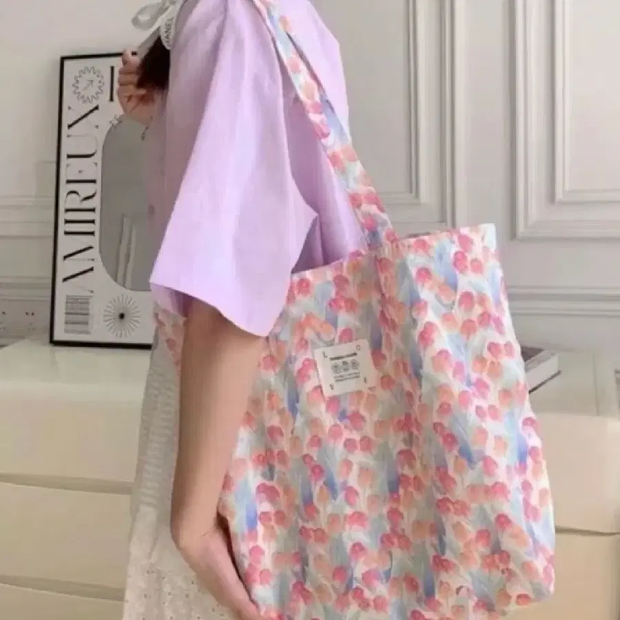 꽃무늬 에코백