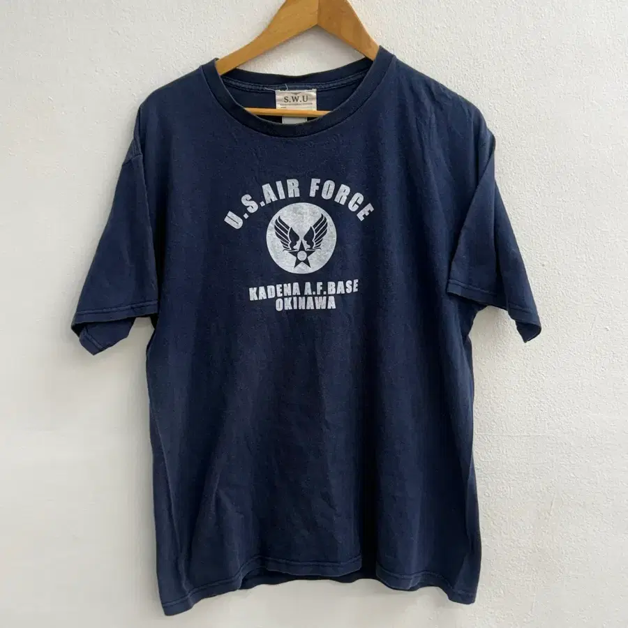 S.W.U usa navy air force 해군 오키나와 반팔 L