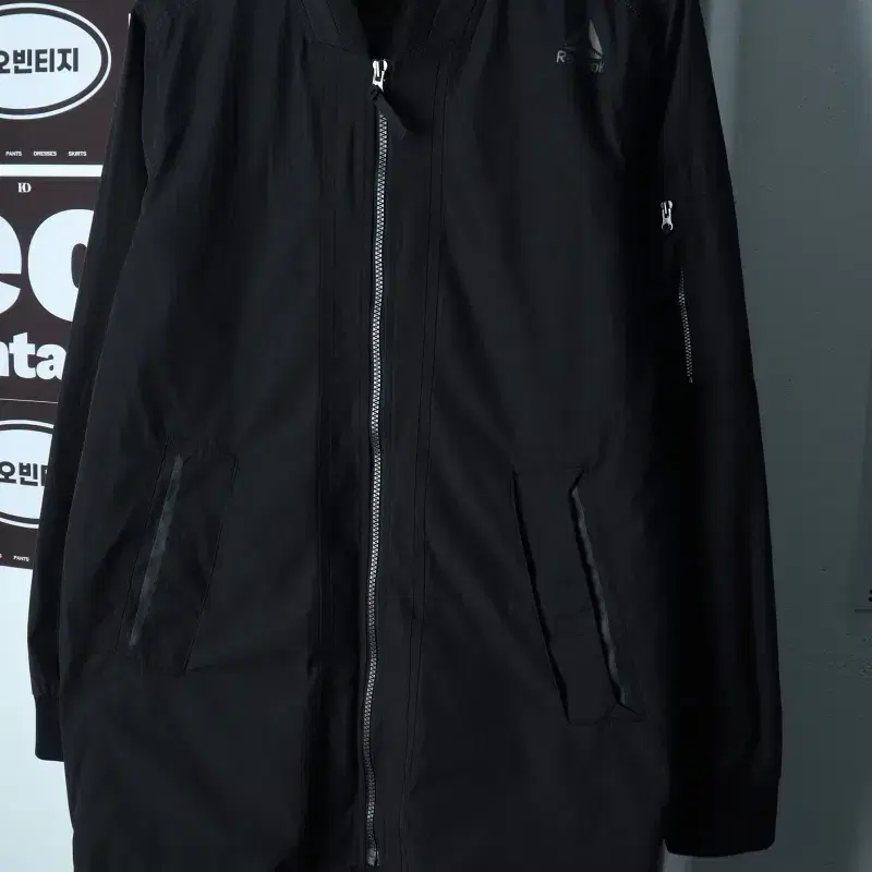 (L-XL) 리복 집업 바람막이 점퍼자켓 MA1 경량 블랙-H39064