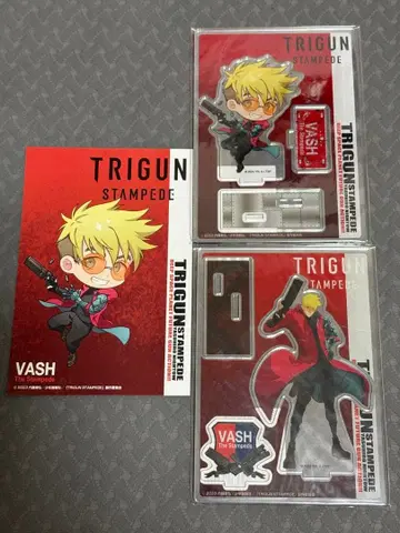 TRIGUN STAMPEDE 아크릴 스탠드 바슈 2종 세트