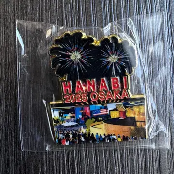 EXPO2025 하나비 오사카 핀 배지 빨간색