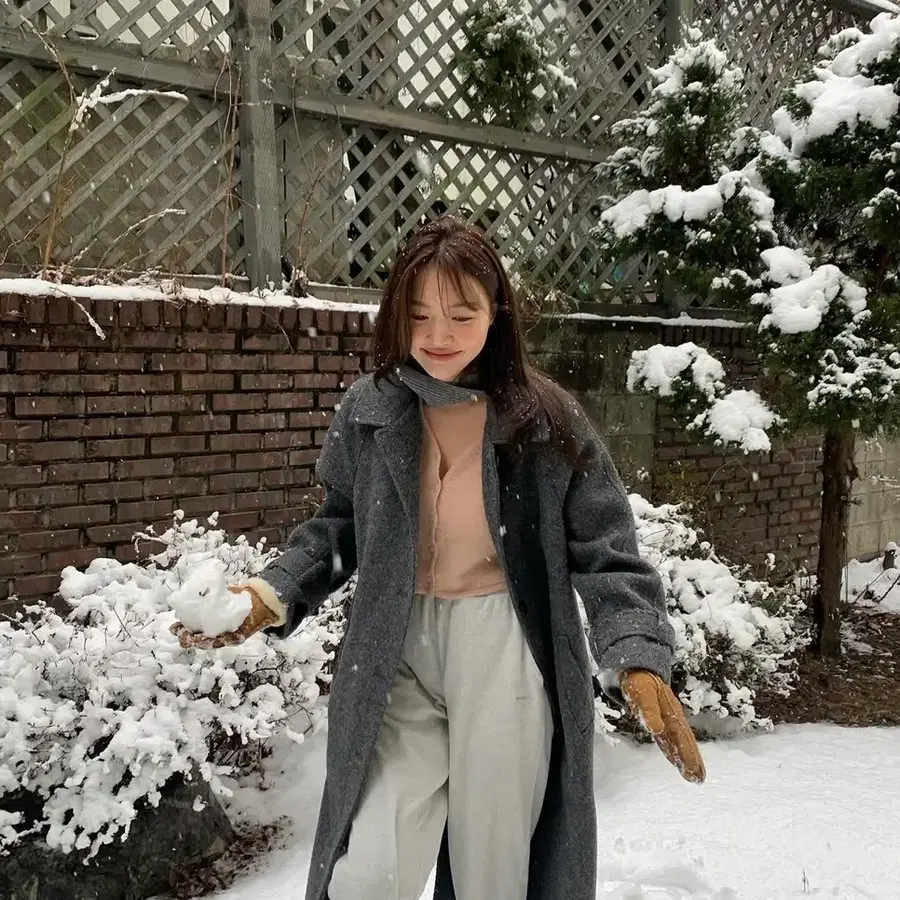 타낫 실버 펄 가디건 애프리콧