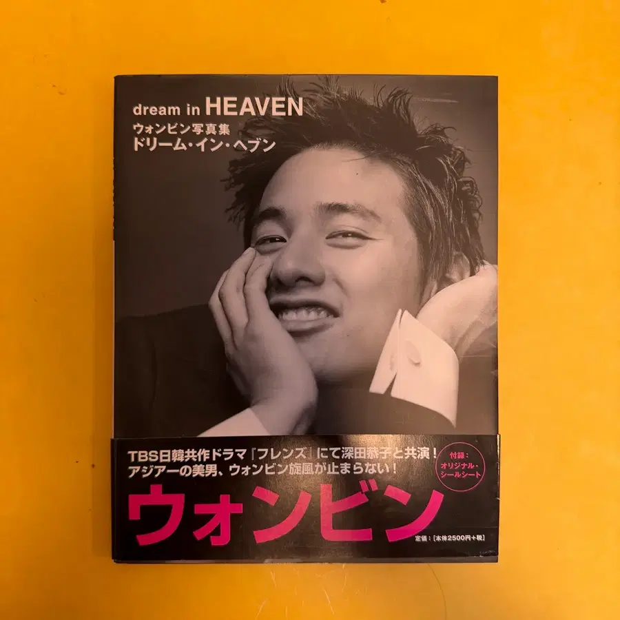 원빈 사진집 dream in HEAVEN 일본어판 2002년 스티커 부록 포함