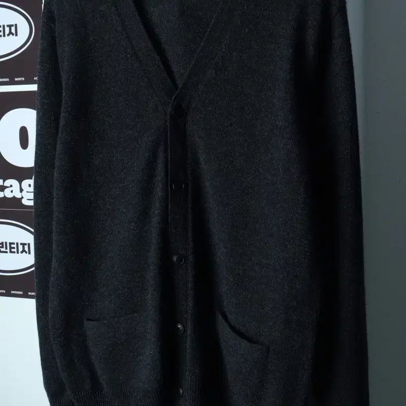 (XL) 유니클로 니트 가디건 차콜 울 놈코어-H39089