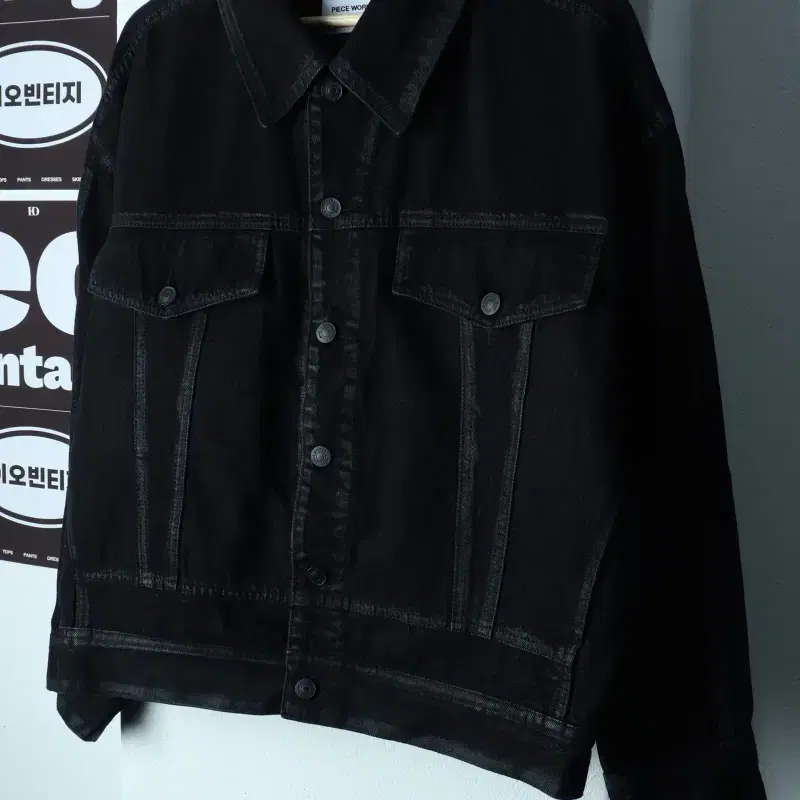 (M-XL) 피스워커 집업 바람막이 점퍼자켓 오버핏 데님-H39098