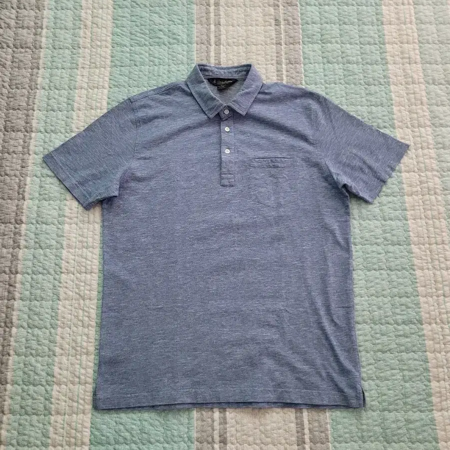 브룩스브라더스 Brooks Brothers 리넨혼방 히든포켓 반팔 카라티 L 105사이즈