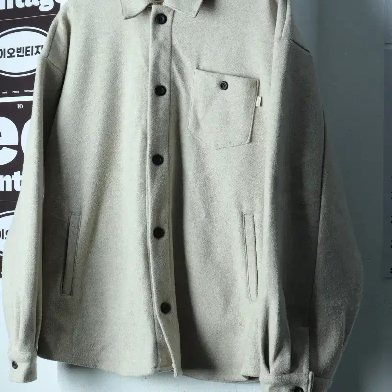(L-XL) 집업 바람막이 점퍼자켓 베이지 트러커 놈코어-H39103