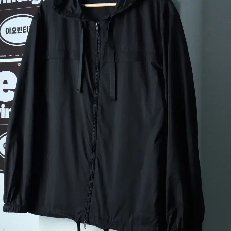 (M-XL) 라퍼지스토어 집업 바람막이 점퍼자켓 경량 블랙-H39124