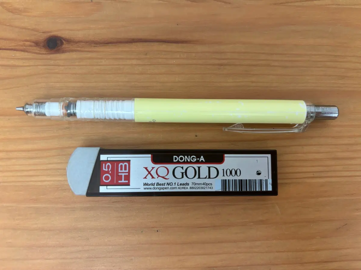 제브라 델가드 샤프 0.5mm 한정판 소프트 컬러, 동아 골드 샤프심