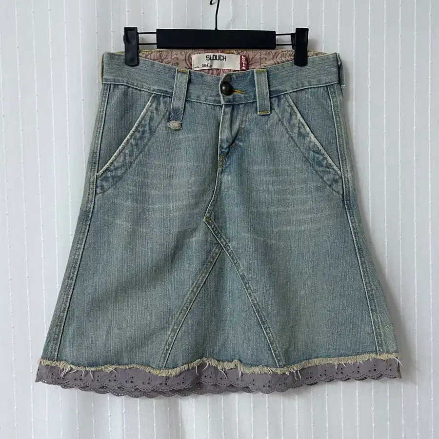 리바이스 SLOUCH 504 데님 미디스커트