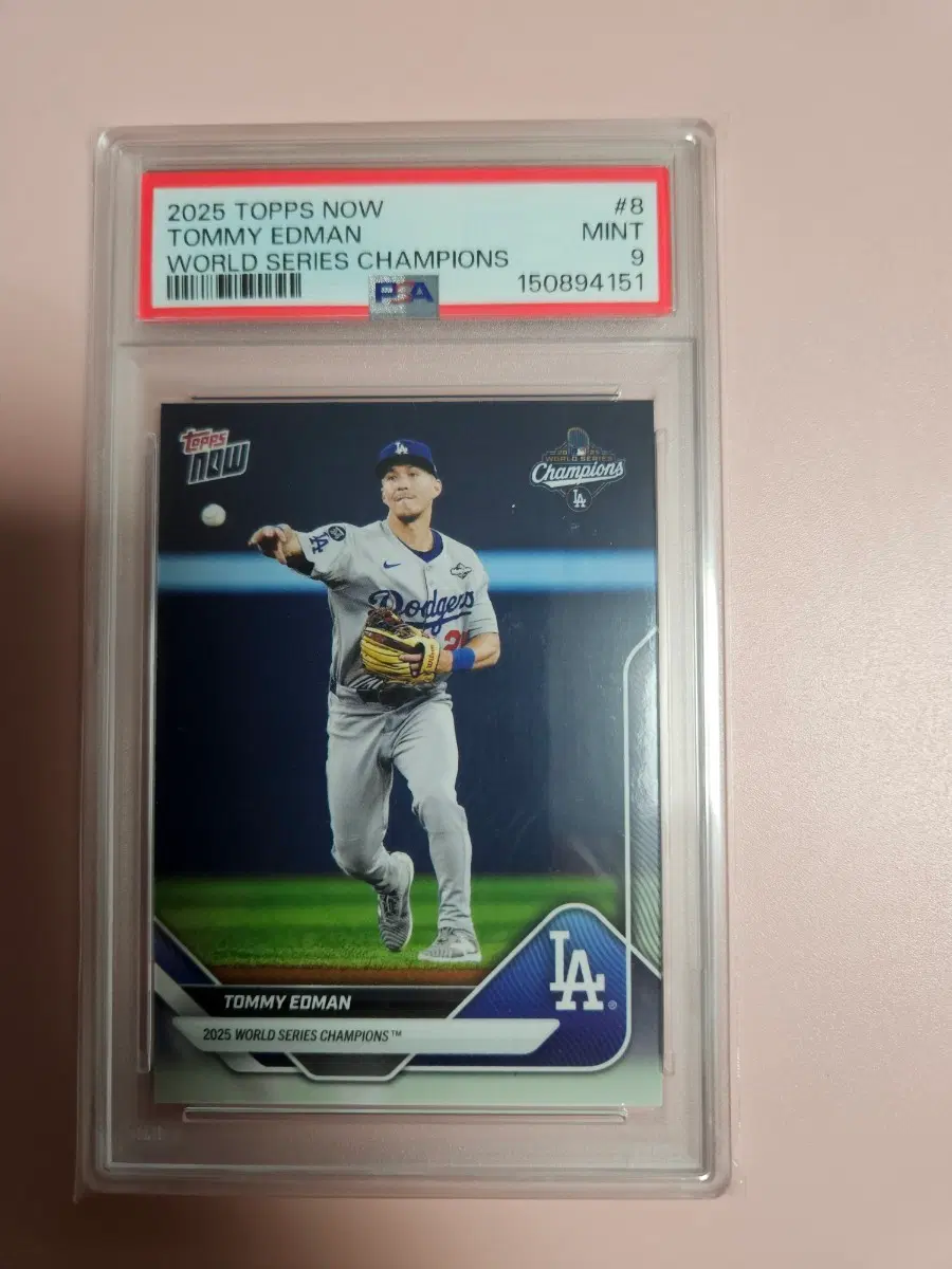 다저스)토미 애드먼 PSA 9등급 2025 Topps Now 월드시리즈 우승 기념