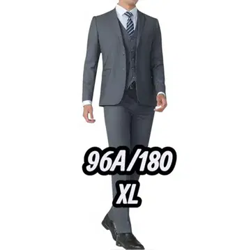 남성용 수트 셋업 그레이 XL 사이즈 포멀 스타일리시 &