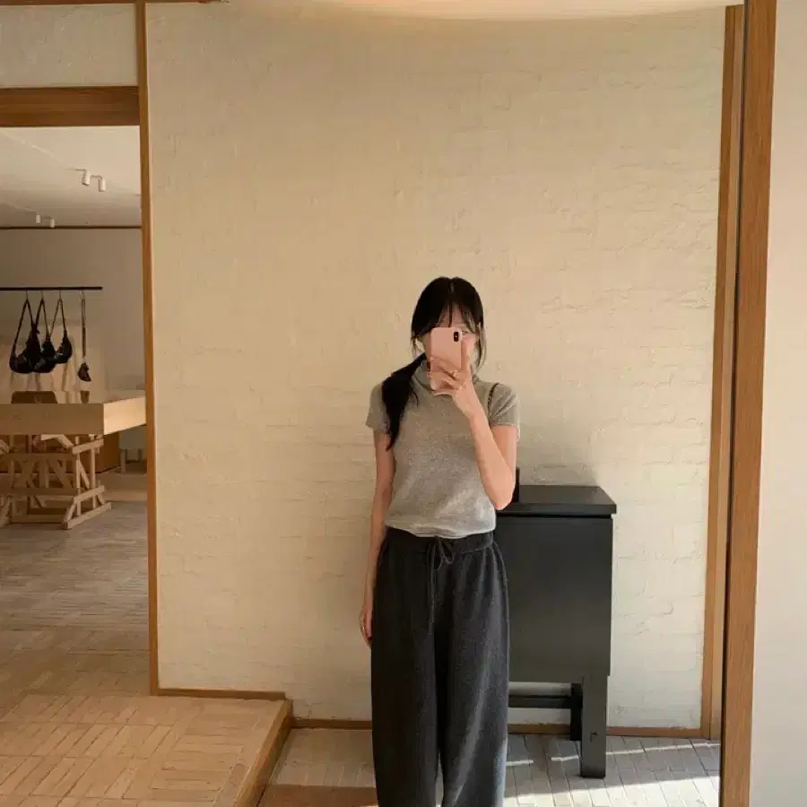 원가9 르아브르 허밍 파인울 니트팬츠 챠콜 야크