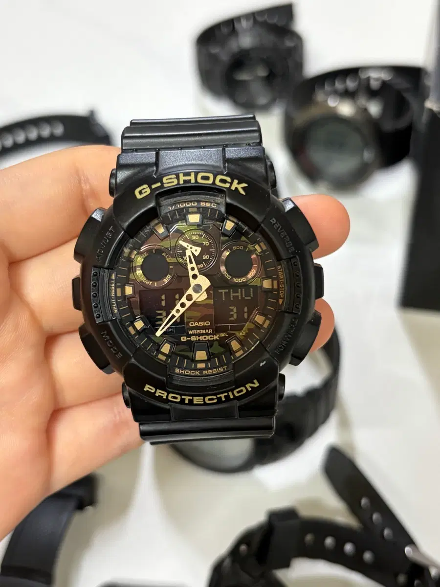 카시오 지샥 GA-100CF 카모 시계