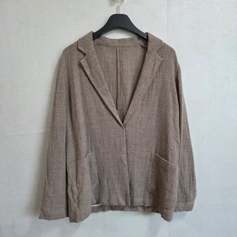 Laciento. 여성 가벼운 모 자켓 브라운 55 JJ4015