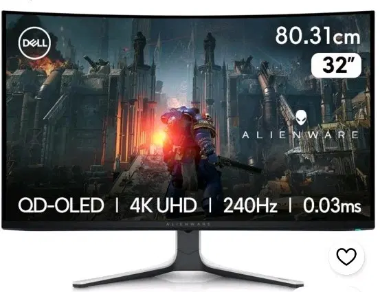 델 외계인 AW3225QF 4K UHD QD OLED 240Hz 32인치 게이밍 모니터