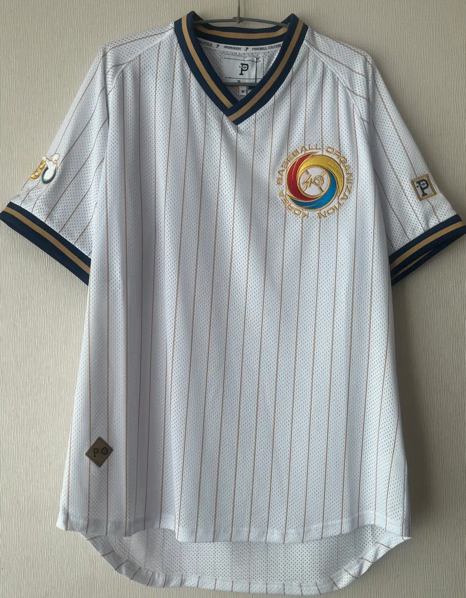 M 사이즈) 오버더피치 x KBO 40주년 베이스볼 저지 화이트 새제품 판매