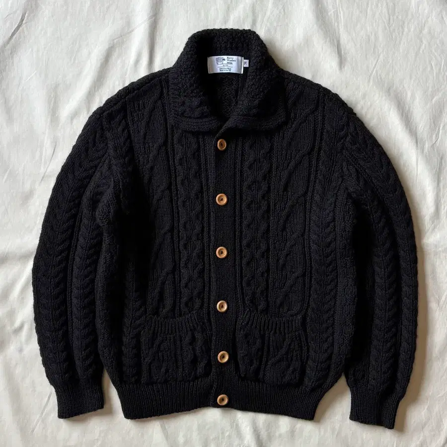 [102] 영국 Kerry Woollen Mills 퓨어 울 니트 가디건