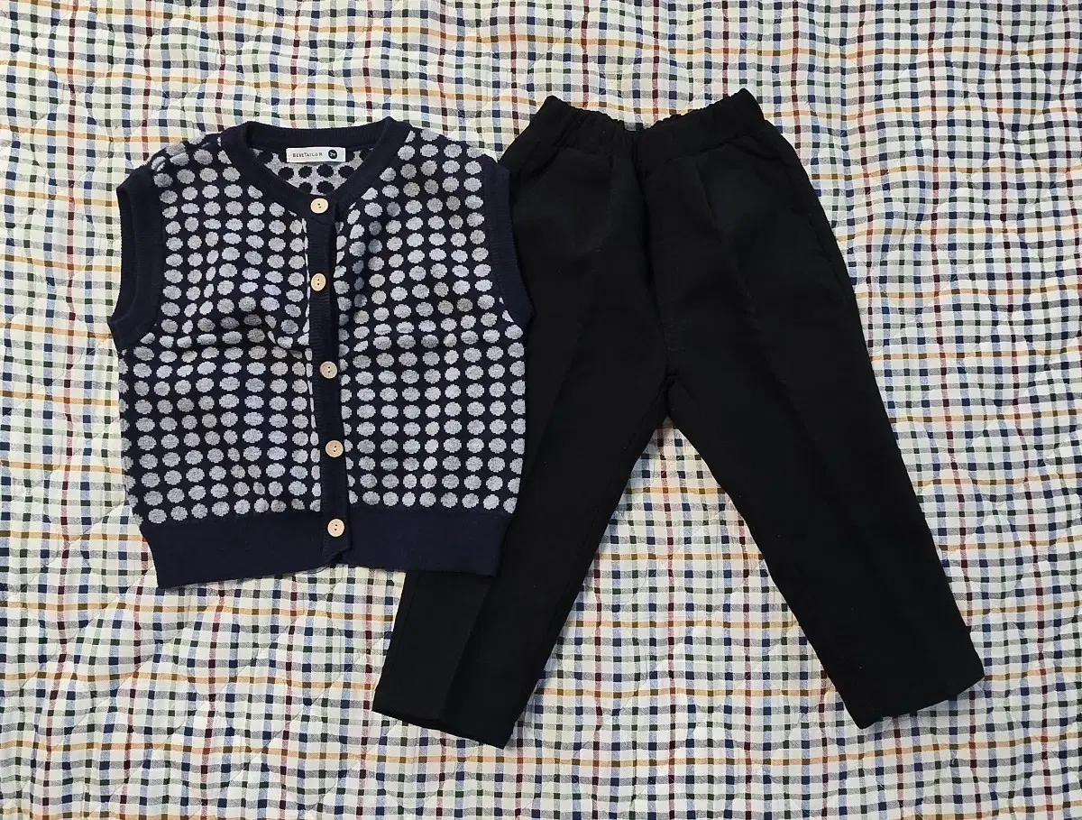 [BEBETAILOR] 아동용 니트 조끼 / 정장바지 세트