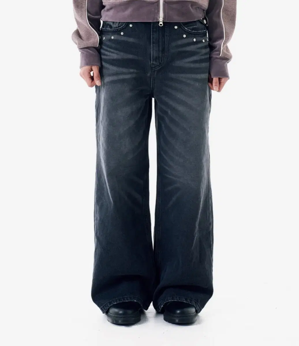 Aakam Multi studded Denim pants Multi Stud Denim Pants 1