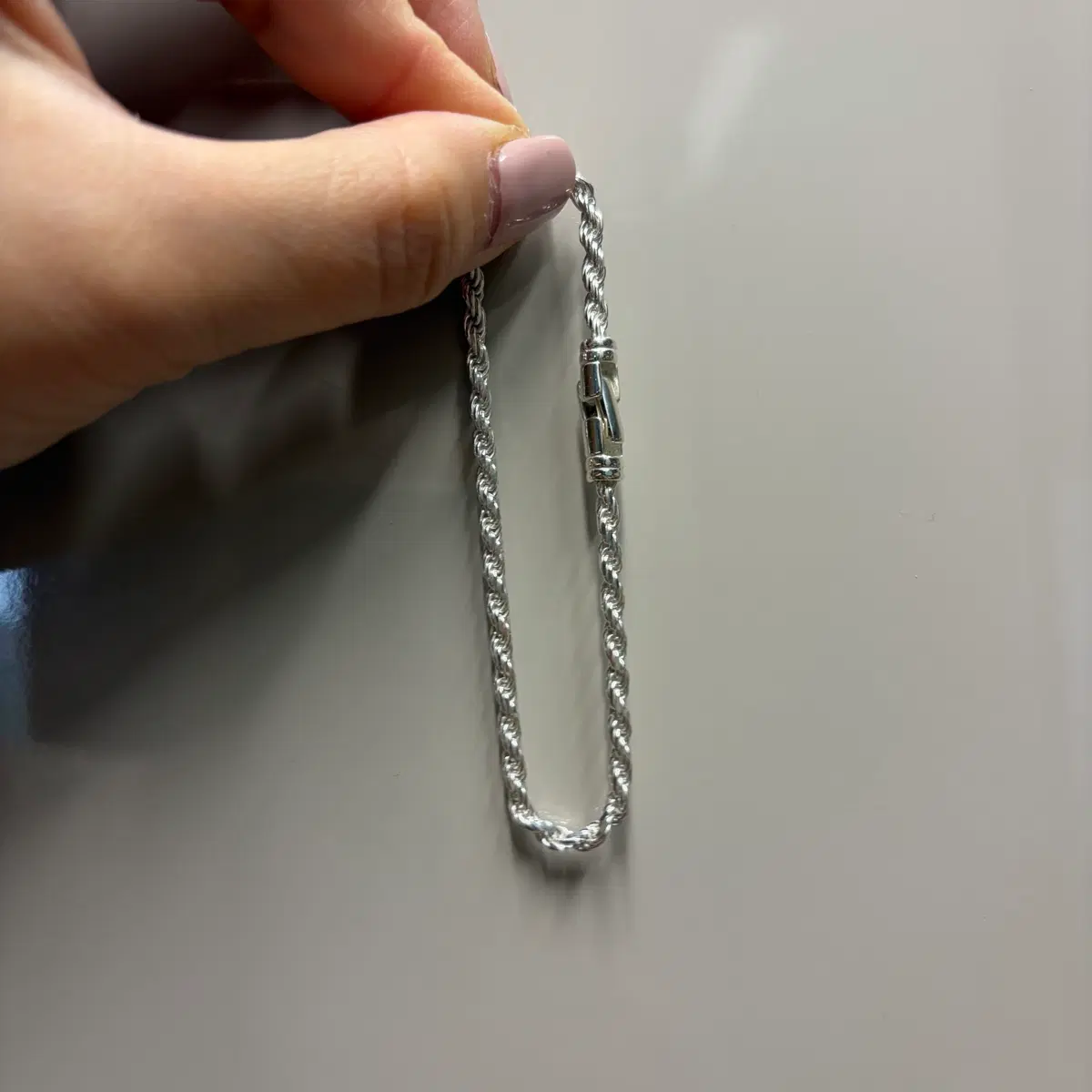 (새상품)실버 925 3mm 로프 체인 팔찌 판매