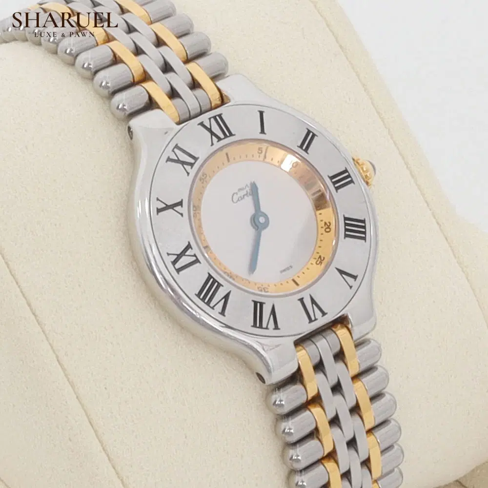 까르띠에 머스트 21세기 쿼츠 콤비 28mm W10075F4