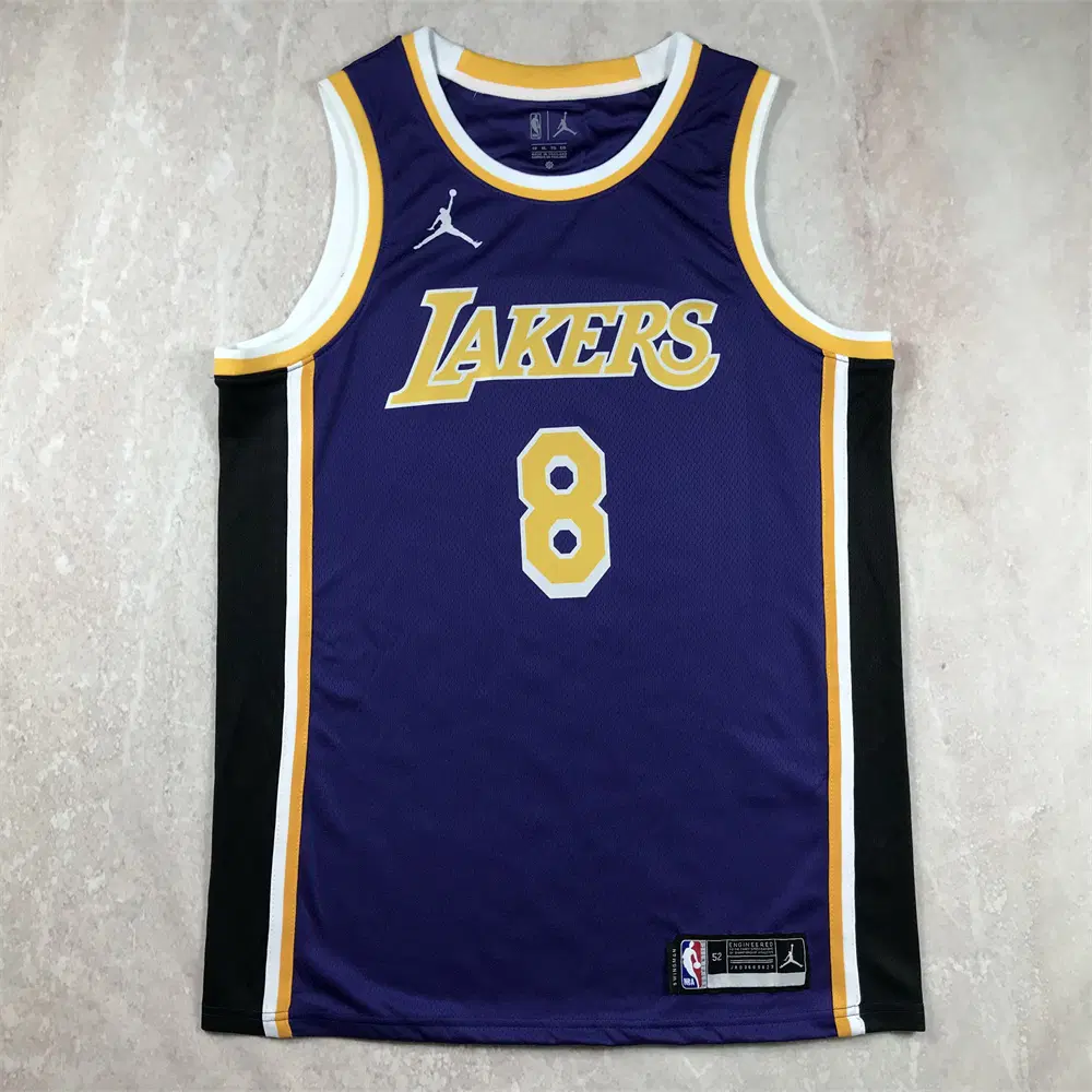 NBA 레이커스 브라이언트 8번 조던 에디션 퍼플 농구 유니폼 남성 저지
