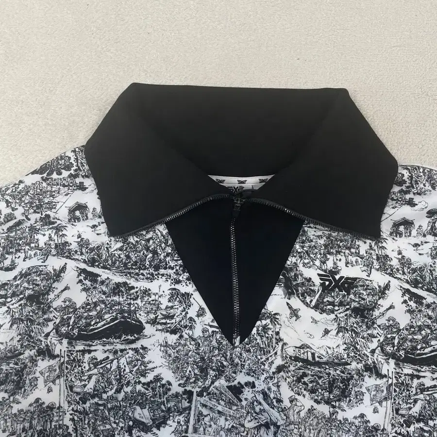 [M] PXG 여성 골프 하프집 니트