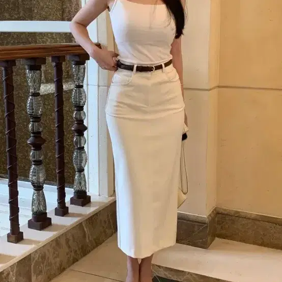 (구해요)더마농 모네 롱 스커트