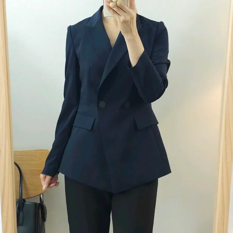 (55)LYNN 린 여성 포멀 긴팔 자켓 네이비 W5026