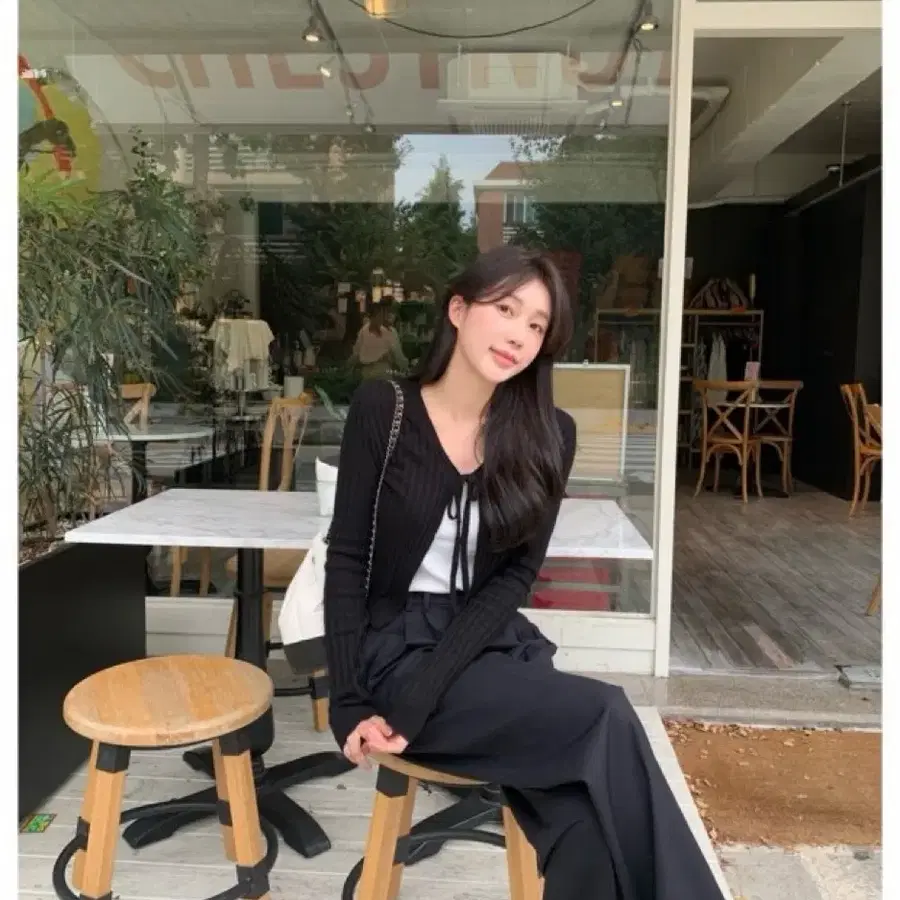 리에뜨 리본가디건 블랙