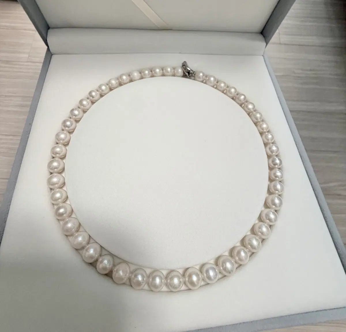 새상품) 담수진주 진주목걸이 8mm+ 925실버고리