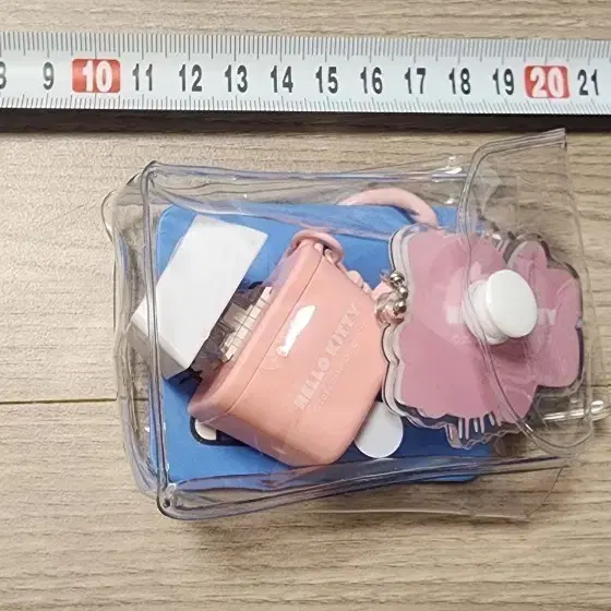 정품 투명 헬로키티 키캡 키링