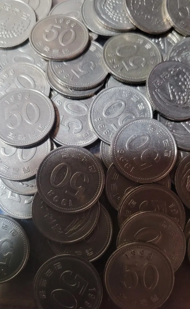 동전 사용제 1998년  50원  50개 일괄