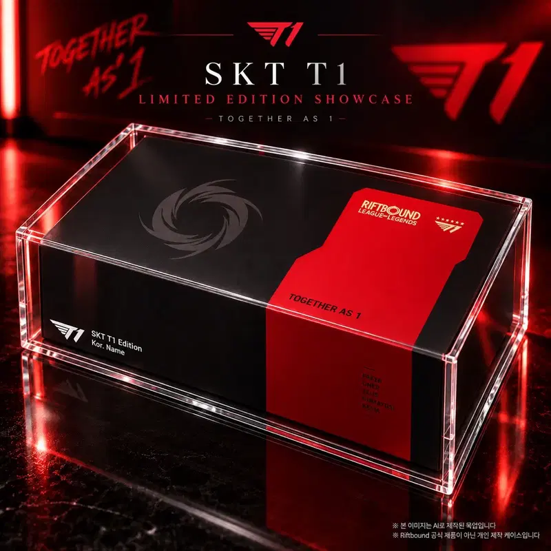 (30개 한정)SKT T1 Edition 프리미엄 아크릴 디스플레이 케이스