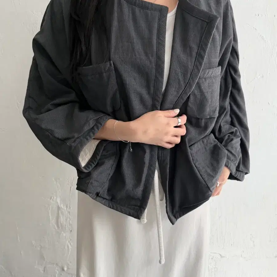 Comme des Garcons 꼼데가르송 그레이 카라리스 자켓