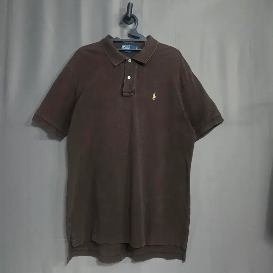No.44 폴로 랄프로렌 올드 빈티지 클래식핏 초코브라운 반팔카라티