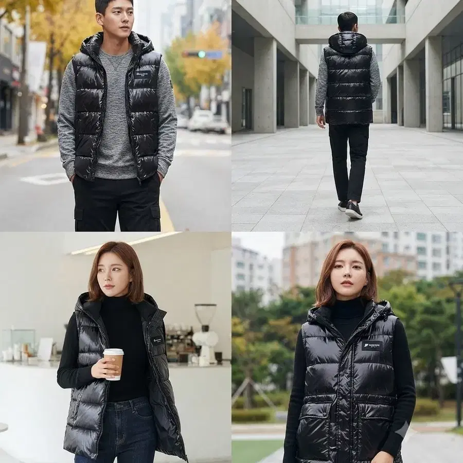 (택포)빈폴 경량오리패딩 조끼 공용 90