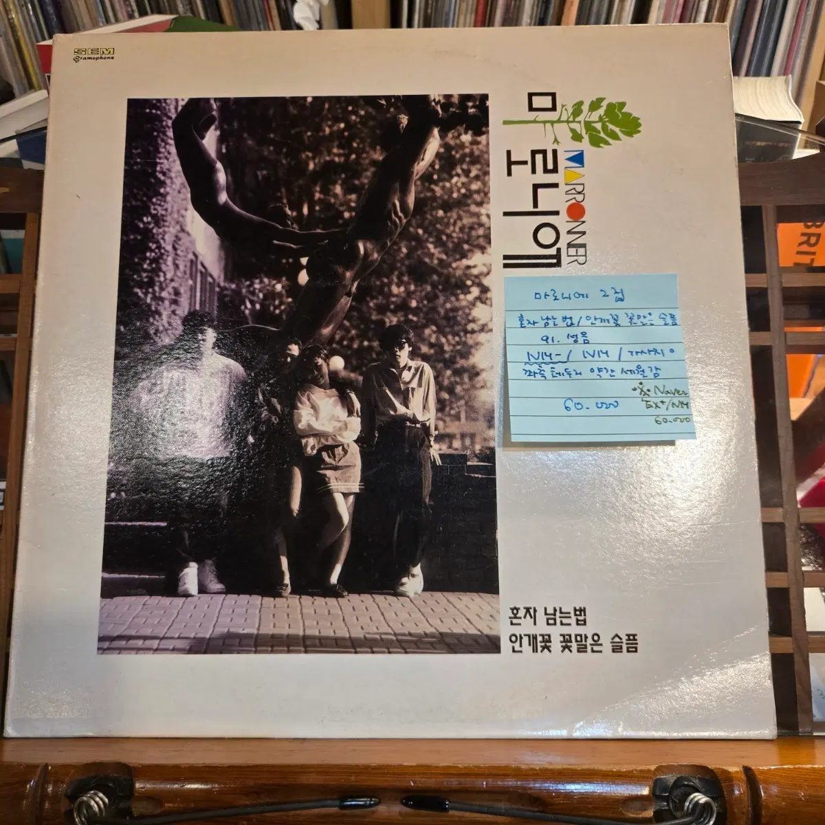 마로니에2집.혼자남는법/안개꽃꽃말은슬픔.91.성음.NM-/NM.민트급LP