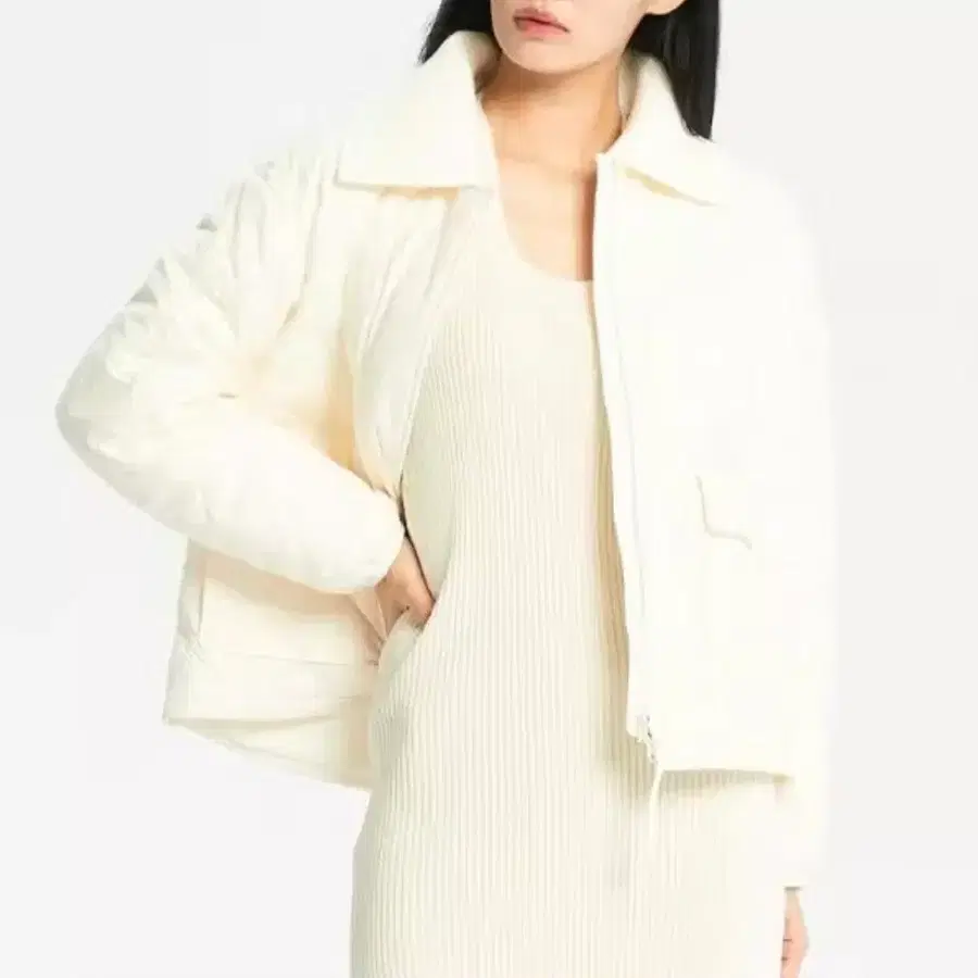 뉴발란스 W카라형 퀼팅 경량 자켓